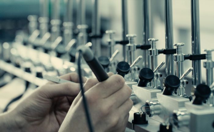 Tonearm production at the Rega factory