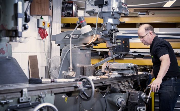 Engineering department at the Rega factory