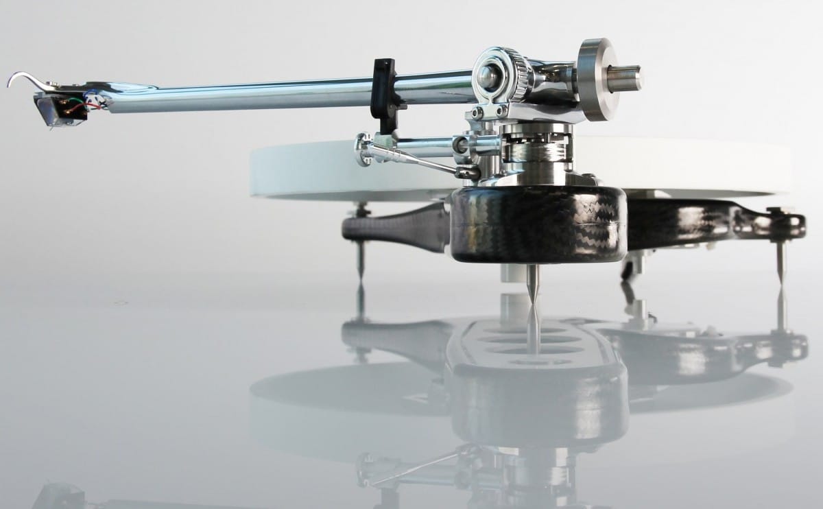 A side-view of Rega's Naiad turntable.