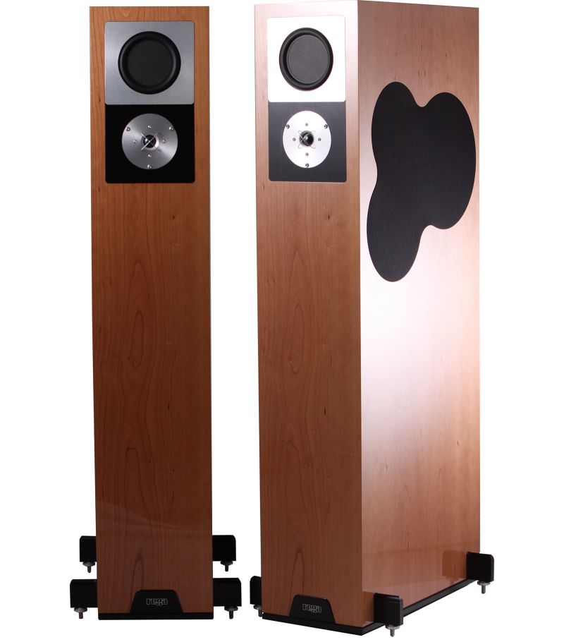 Rega RS10 loudspeakers in cherry