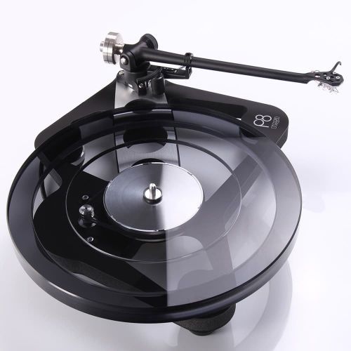 A view of Rega's Planar 8 turntable from above.