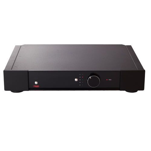 Rega's Elex-R Integrated Amplifier with a full-width casing.