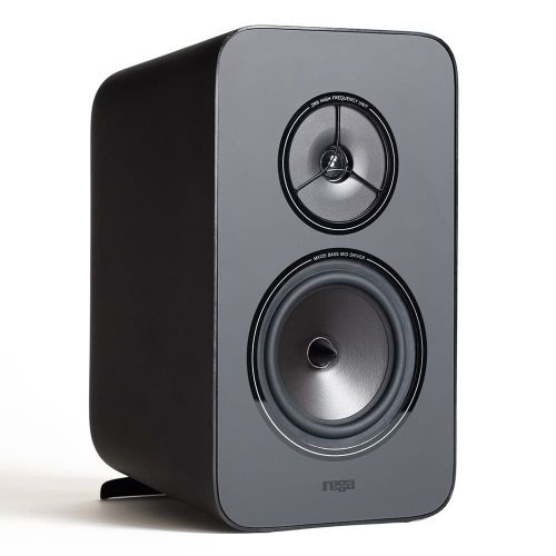 Rega's Kyte loudspeakers sporting unique phenolic resin cabinets and handmade drive units, all manufactured in the UK.