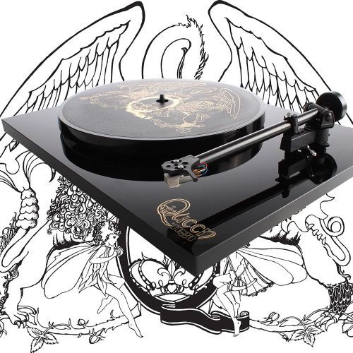 A special edition officially licensed 'Queen by Rega' turntable.